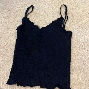 Black tank top semi cropped good condition